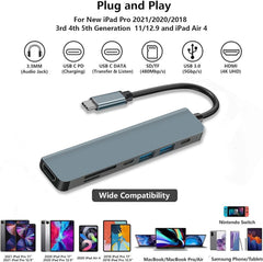 typec docking station hd4K mobile phone tablet computer switch game machine multi-function usb seven-in-one docking station