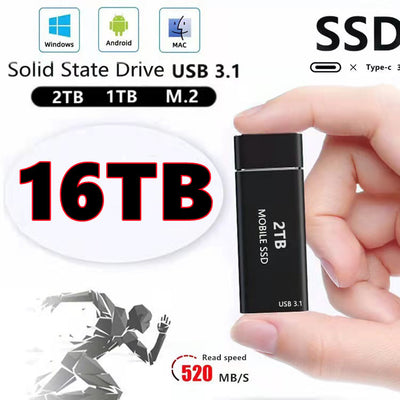 Cross-Border Export Ssd Mobile Solid State Drive 16Tb 8Tb 4Tb 2Tb1Tb Same Day Delivery