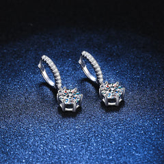 Real 925 Silver Moissanite Jewelry Set  pendant necklace ring Stud Earrings Solitaire Pendant Necklace Set for Women Men Gift
