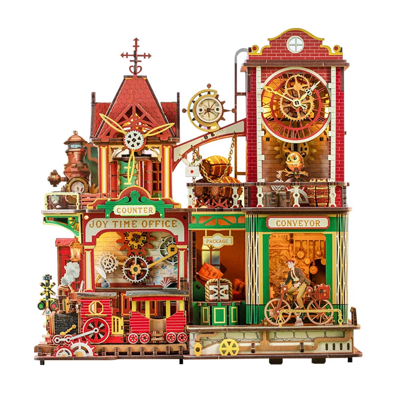 Toy Wooden Dollhouse Kits With Furniture Light Casa Diy Roombox Doll House Handmade Assembly Miniature Home Toys Birthday Gifts