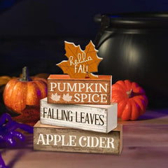Fall Tiered Tray Decor Fall Table Centerpiece Decorations Wooden Maple Autumn Harvest Party Favors for Table Centerpiece