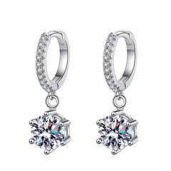 Real 925 Silver Moissanite Jewelry Set  pendant necklace ring Stud Earrings Solitaire Pendant Necklace Set for Women Men Gift