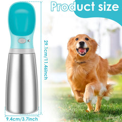 700ML Dog Water Bottle Portable Pet Water Dispenser with Drinking Feeder Outdoor Leak Proof Puppy Drinking Container for Travel