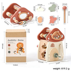 Wooden Montessorri Toys Five-in-one Multifunctional Baby Toys Exercise Children's hand-eye Coordination Logic Imagination Space