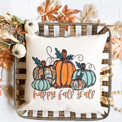 Fall Couch Cover Autumn Cushion Pumpkin Spice and Everything Nice Fall Home Decor Boho Autumn Pillowcover Fall Flowers Cushion