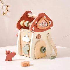 Wooden Montessorri Toys Five-in-one Multifunctional Baby Toys Exercise Children's hand-eye Coordination Logic Imagination Space