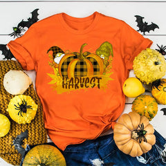 Fall Pumpkin Shirt Cute Fall Tee Women Cozy Thanksgiving Shirts Gift Autumn Tops Tee Women Fall Season T-shirts Clothes