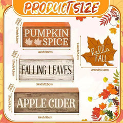 Fall Tiered Tray Decor Fall Table Centerpiece Decorations Wooden Maple Autumn Harvest Party Favors for Table Centerpiece