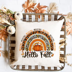Fall Couch Cover Autumn Cushion Pumpkin Spice and Everything Nice Fall Home Decor Boho Autumn Pillowcover Fall Flowers Cushion