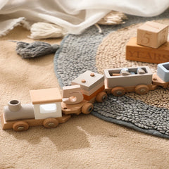 Montessori Toys Wooden Train Birthday Toy Baby Educational Toys Wooden Trolley Baby Learning Toys Number Of Wood Baby Toys Gifts
