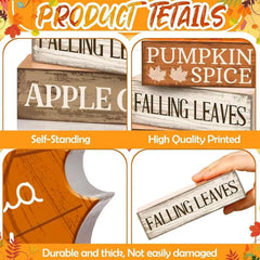 Fall Tiered Tray Decor Fall Table Centerpiece Decorations Wooden Maple Autumn Harvest Party Favors for Table Centerpiece