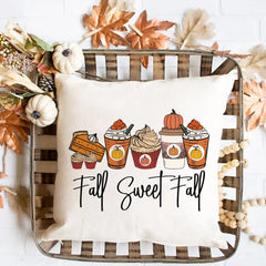 Fall Couch Cover Autumn Cushion Pumpkin Spice and Everything Nice Fall Home Decor Boho Autumn Pillowcover Fall Flowers Cushion