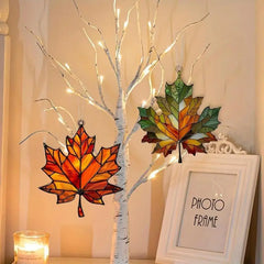 Fall Leaves Wall Art Decor Holiday Autumn Maple Leaves Acrylic Fall Decorations for Autumn Thanksgiving Party Supplies