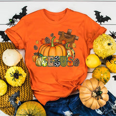 Fall Pumpkin Shirt Cute Fall Tee Women Cozy Thanksgiving Shirts Gift Autumn Tops Tee Women Fall Season T-shirts Clothes
