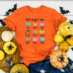 Fall Pumpkin Shirt Cute Fall Tee Women Cozy Thanksgiving Shirts Gift Autumn Tops Tee Women Fall Season T-shirts Clothes